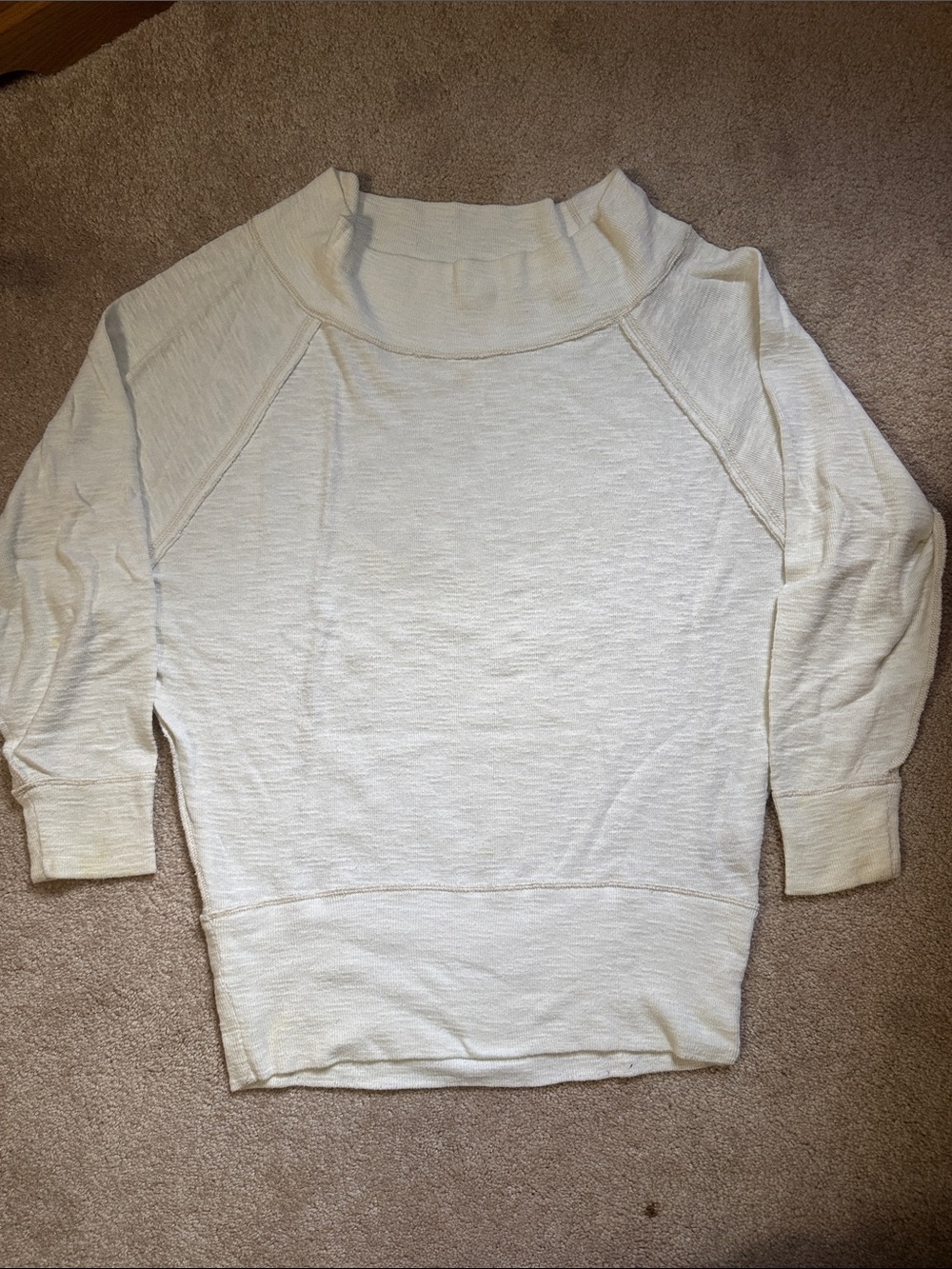 Free People We The Free Light Cream Cozy Light Sweater